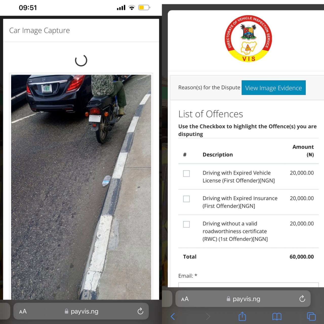 Nigerian man in shock after Lagos state Automatic Number Plate